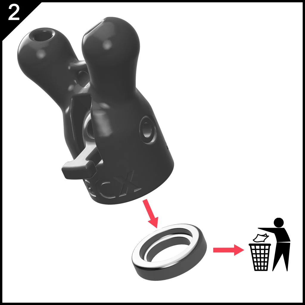 remplacer le joint d'un GC-POP-R étape 2 : retirer l'ancien joint et jeter le dans la poubelle de tri